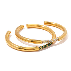 Bracelete com Zircônias Banhado a Ouro 18K Compori