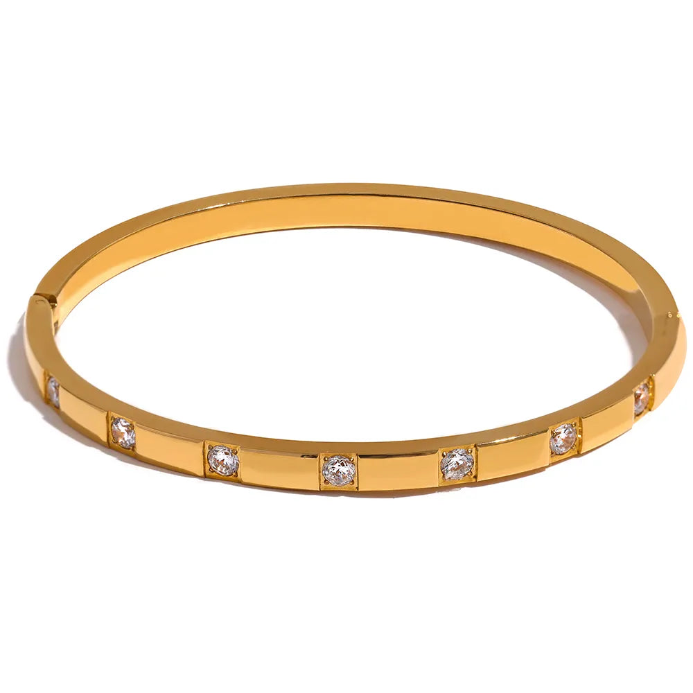 Bracelete Luxury Com Zircônias Banhado em Ouro 18k Compori