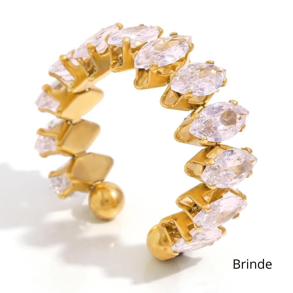 Bracelete com Zircônias - Brinde Anel Compori