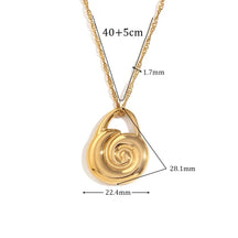 Colar Espiral Dourado em Aço Inoxidável 18K Compori